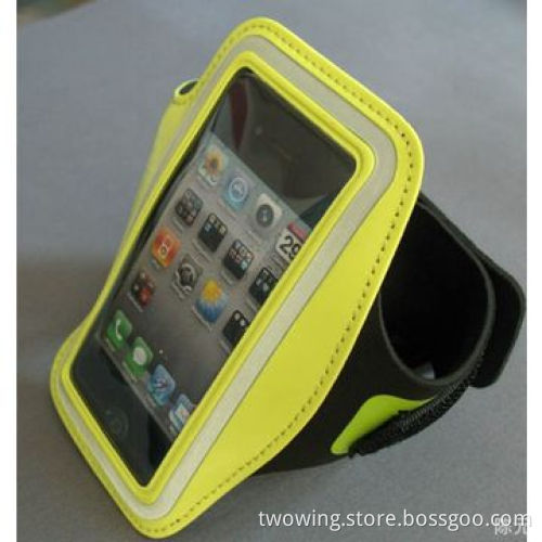 Armband for mobile phone, neoprene fabric with clear PVC, used for any kinds of phone